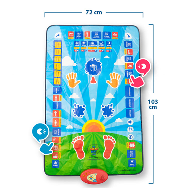 سجادة تفاعلية للأطفال – ركعتين تدريب، ألوان ممتعة، أزرار صوتية