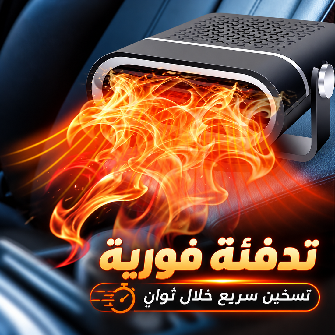 سخان ومروحة سيارة 2 في 1 – إزالة الضباب وتدفئة 12V